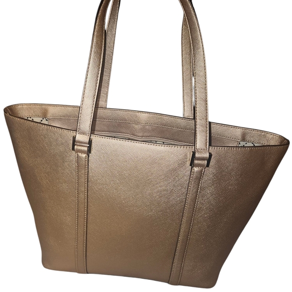 Kate Spade Gold Tote with Structured Design - Picture 2 of 4